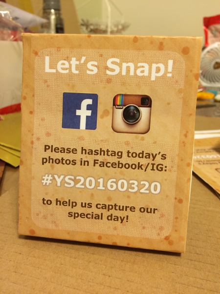 •YS•《Let's Snap!!》Facebook/IG Hashtag 牌仔~