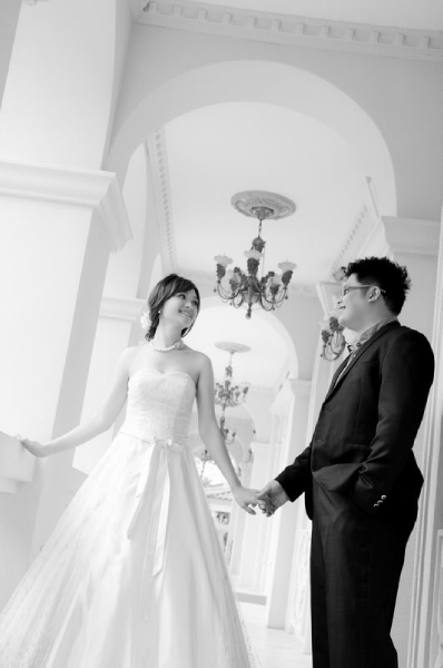  - Our Castle Pre-wedding photos@Masalili - 曉晴 - , , , , 台北, , , , , , 黑白, 宏偉建築