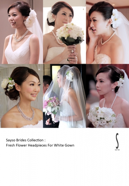 Sayso Bride Collection : We love to use fresh flowers to match white gown