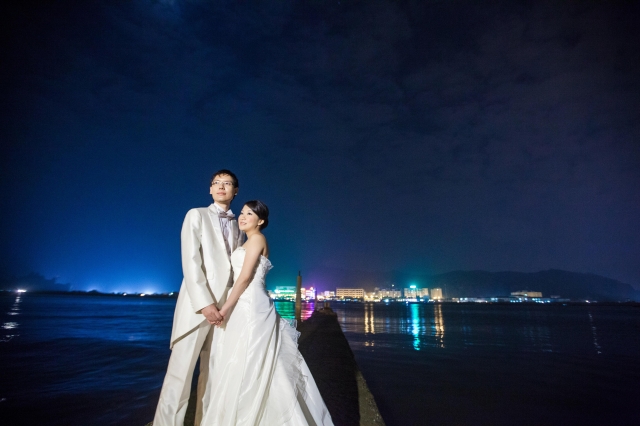  - 分享最美婚照 - joan早安 - Joan, Warren, Contrast Studio, $10,001至$15,000, 澳門, , , , , , 自然, 夜景