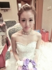 簡潔自然韓式新娘婚紗look