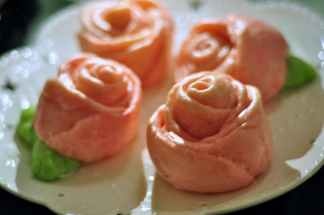 TATA 廚房 - 玫瑰花饅頭