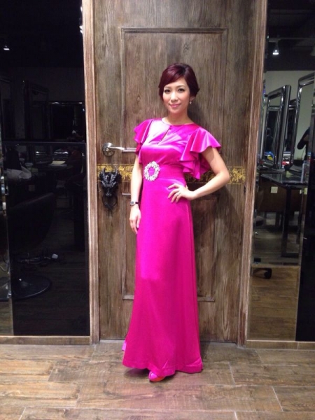 Heidi Chu 朱凱婷 in our retro style silk evening gown - Celebrity featuring - chapterone - , , , , , , , , , , , 