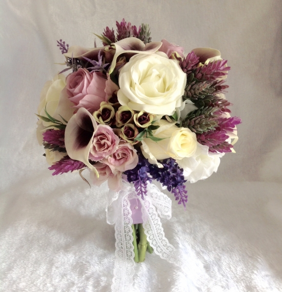 DIY for Wow bride: Vintage紫白花球