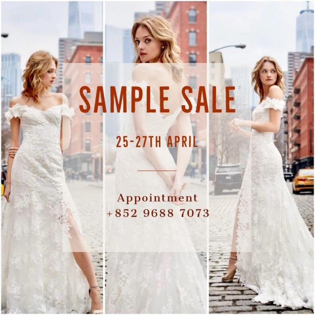 名牌婚紗Sample Sale (4月25至27日)