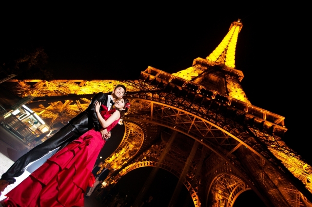  - Paris Pre-Wedding Photo - kiwi - Kiwi, Calvin, Stans Production, $25,001至$30,000, 歐洲, , , 自然, , 選擇不多,但款式不錯, 歐陸, 夜景